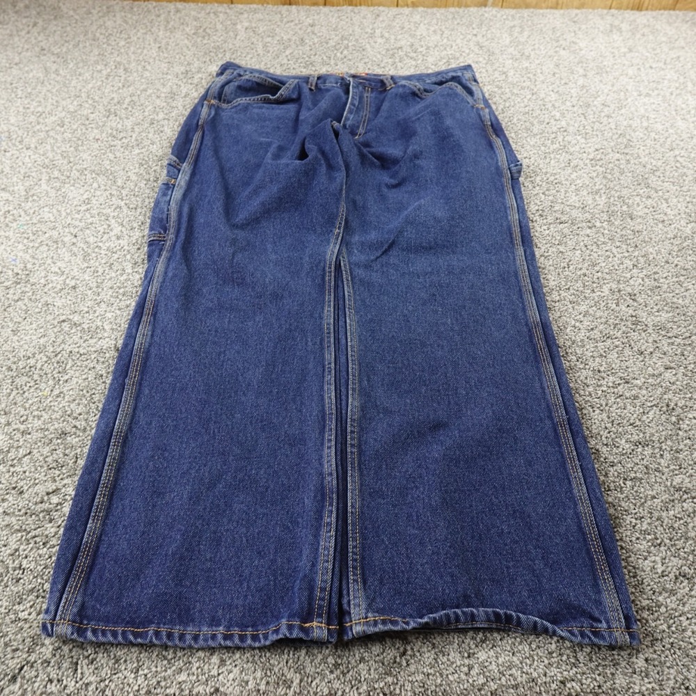 VTG Big Mac Jeans Mens 38X30 Blue Denim Wide Leg Baggy Carpenter Skate Work Y2K